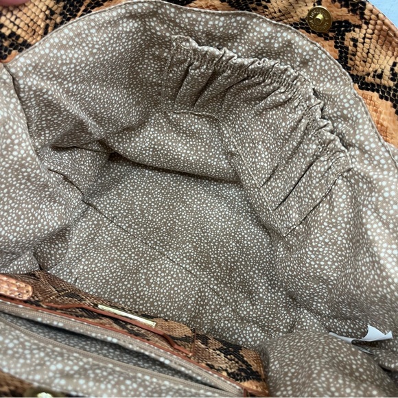 Tan Black Snakeskin Steve Madden Tote Bag - Picture 4 of 5